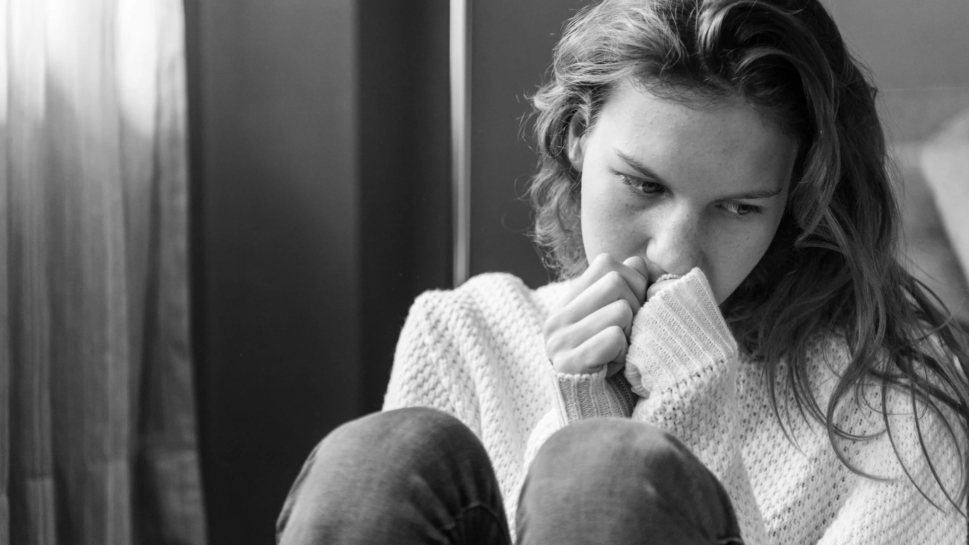 Young girl with depression