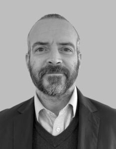 Dr Liam Shine Black and White Headshot